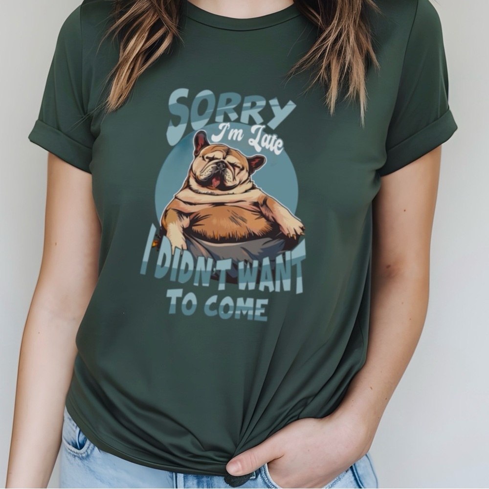 Comfort Colors Maroon T-Shirt with Bulldog Design